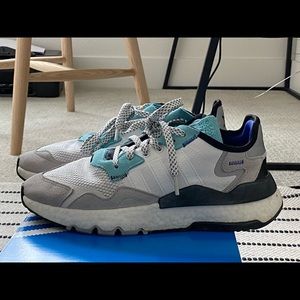 Adidas Nite Jogger 8.5 M in White/Black/Mint